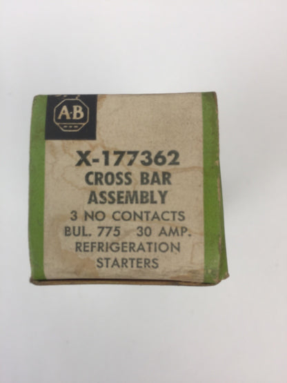 ALLEN BRADLEY X-177362 CROSS BAR ASSEMBLY 3 NO CONTACTS 30 AMP