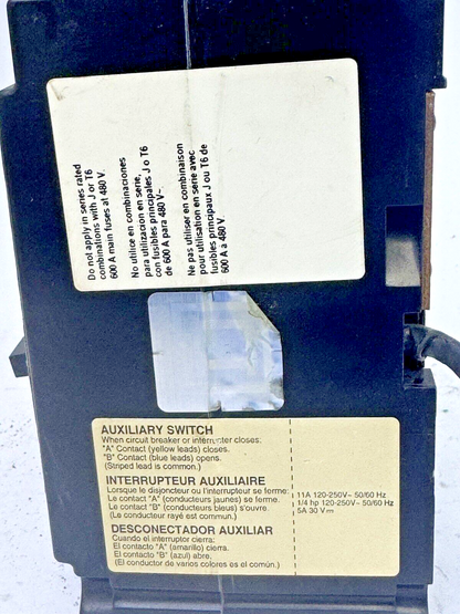 SQUARE D - FAL360501212 - MAG-GARD CIRCUIT BREAKER W/ AUX - 50A/3 POLE/250VAC