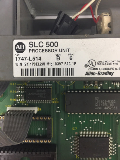 ALLEN BRADLEY 1747-L514 PROCESSOR UNIT SER B FRN 6