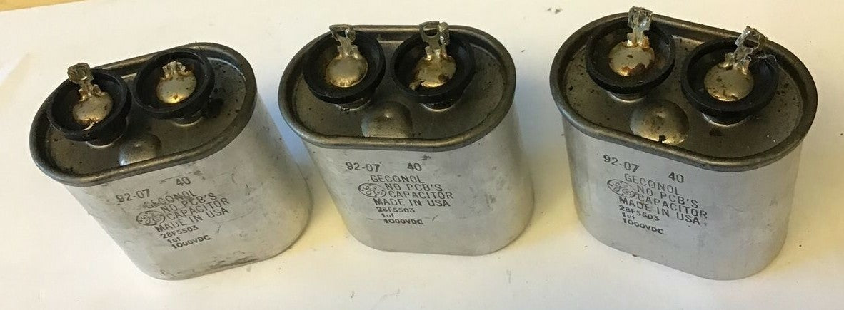 GENERAL ELECTRIC 28F5503 GECONOL CAPACITOR  92-07 1000VDC ***LOTOF3***