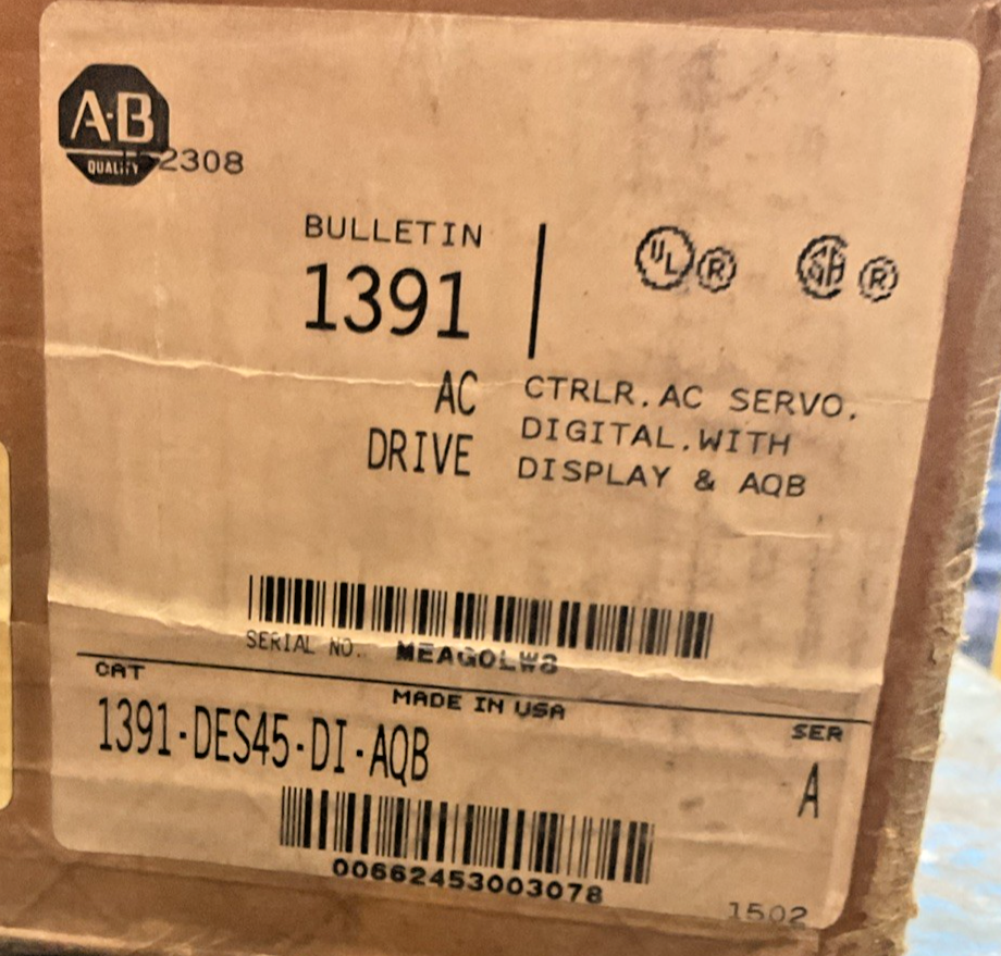 ALLEN BRADLEY 1391-DES45-DI-AQB AC SERVO CONTROLLER 230V 3PH 50/60HZ 38A
