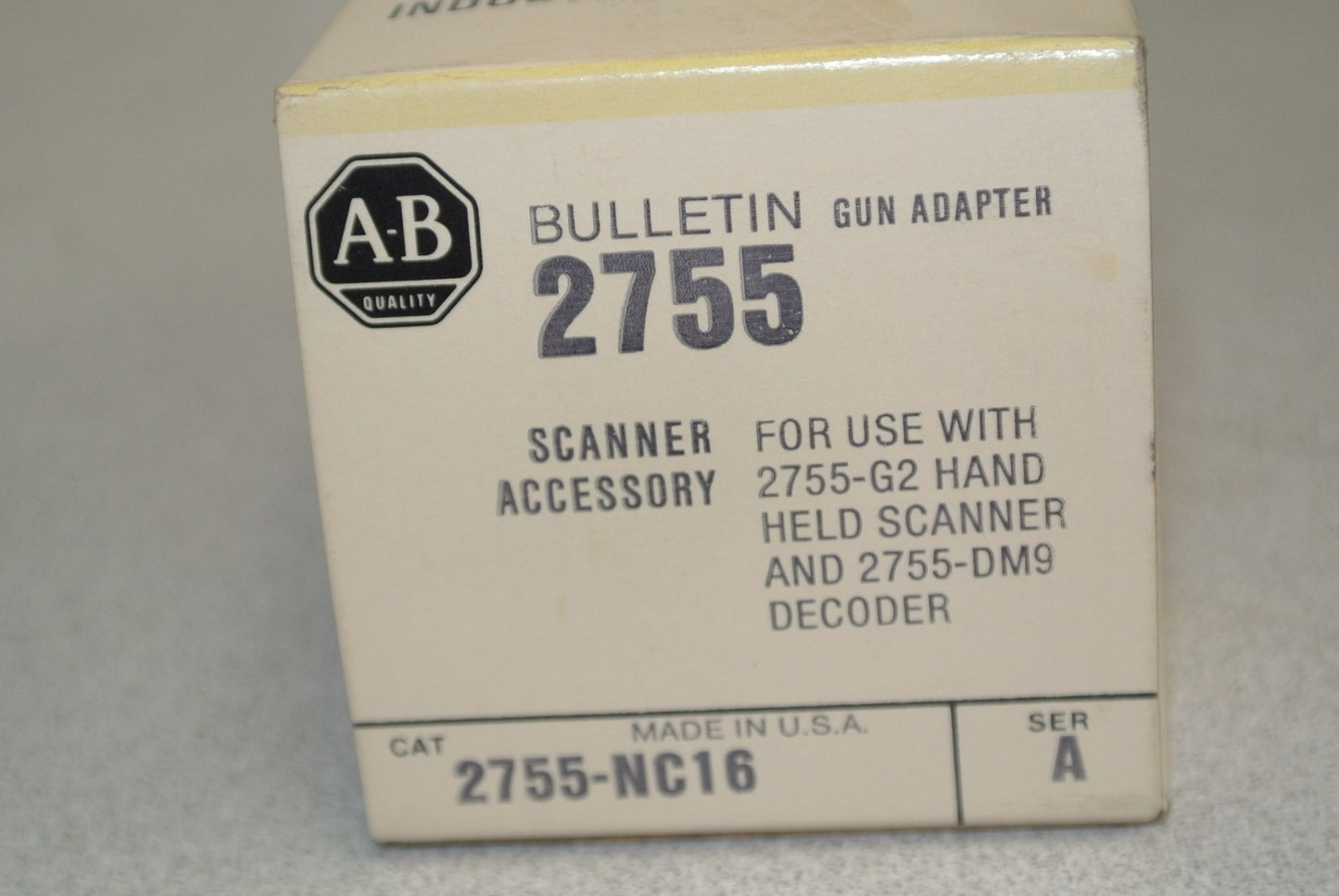 ALLEN-BRADLEY 2755-NC16 GUN ADAPTER for 2755-G2 / 2755-DM9 SCANNERS NEW SURPLUS