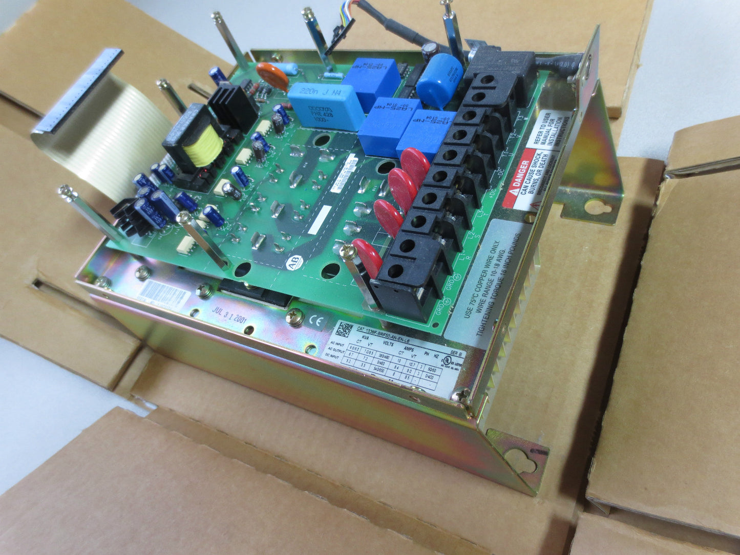 ALLEN-BRADLEY 1336F-BRF50-AN-EN-L6, Ser. B AC DRIVE, 5HP, 460V LESS MOTHERBOARD