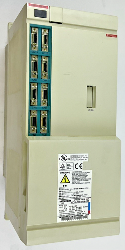 MITSUBISHI MDS-CH-SPH-220 SERVO DRIVE UNIT 22KW 1167HZ H/W VER.J 47A 648V