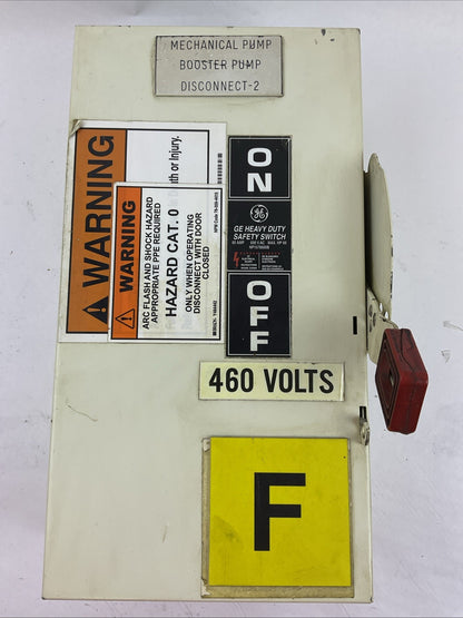 GE THN3362 SAFETY SWITCH 60A 600VAC 250VDC 3PH 60 HP TYPE 1 MOD 10 192A7029P260