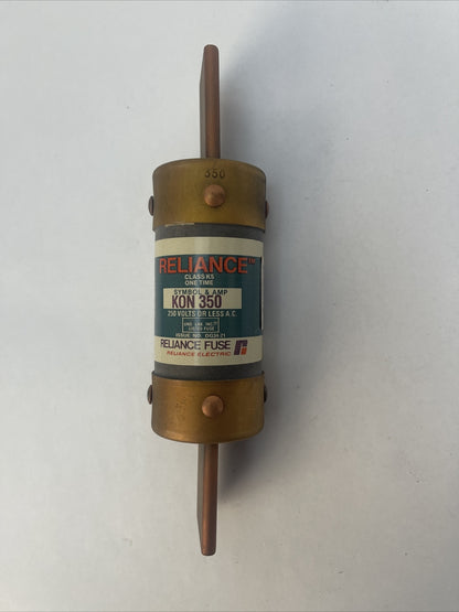 RELIANCE KON350 CLASS K5 ONE TIME FUSE 250VAC 350AMP