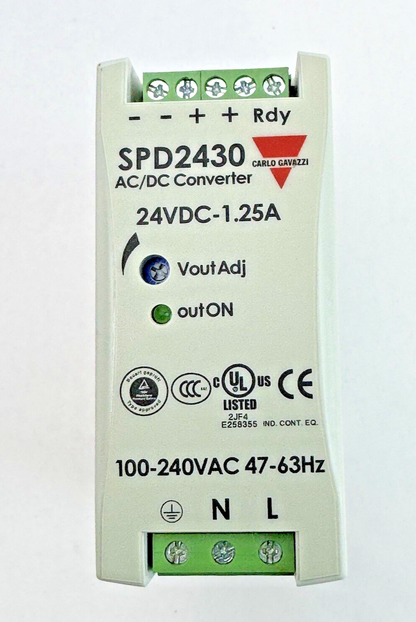 CARLO GAVAZZI - SPD24301 - POWER SUPPLY - 240VAC,47/63Hz - 24VDC,30W