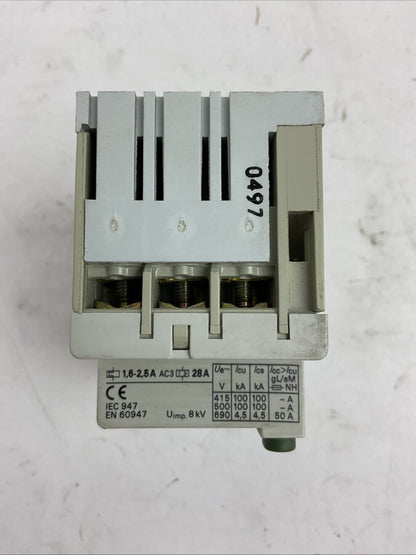 ALLEN BRADLEY 140-MN-0250 SER C MANUAL MOTOR STARTER 600V 3PH 1.5HP 1.6-2.5A