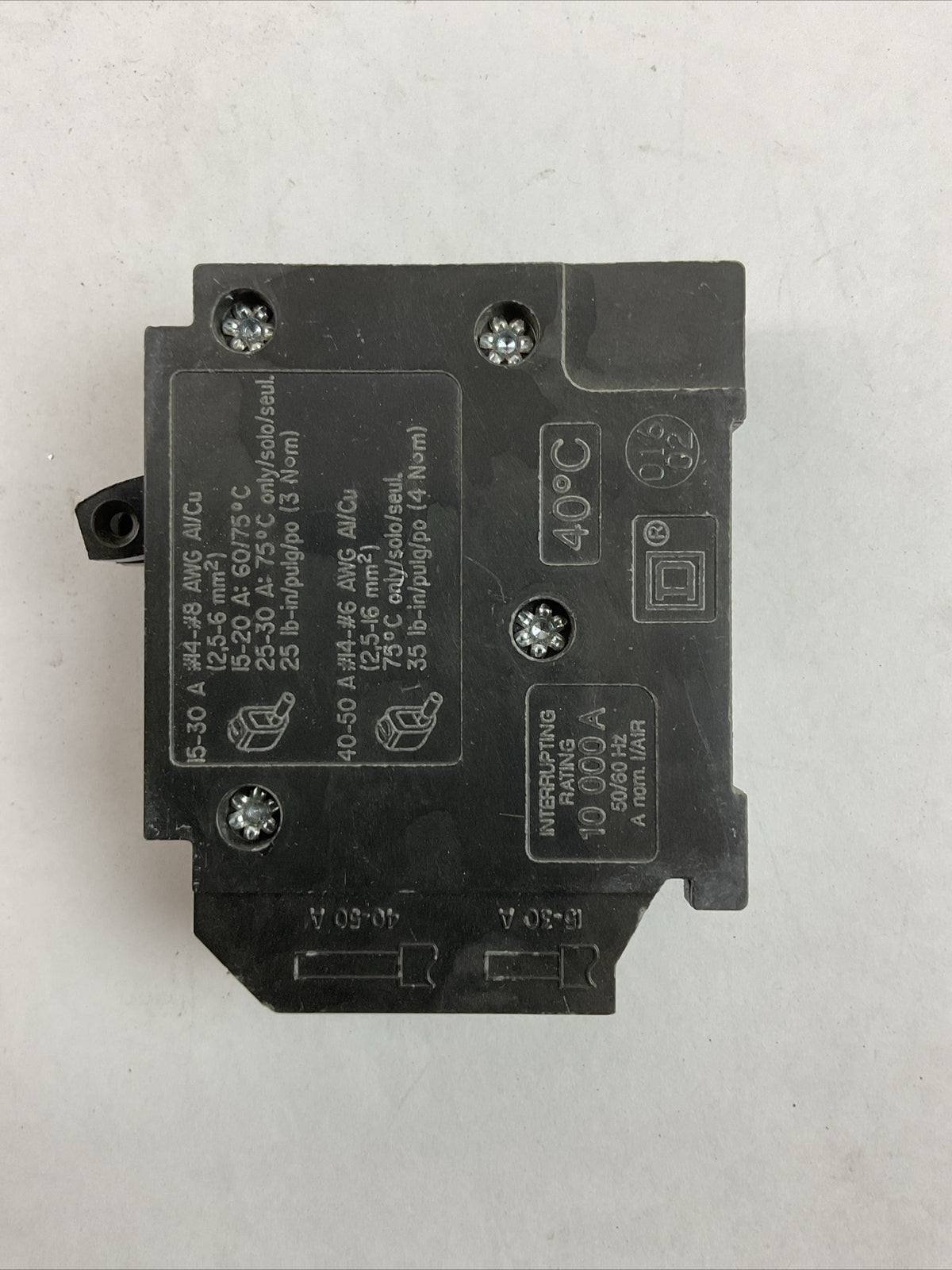 SQUARE D HOMT1515 MINITURE CIRCUIT BREAKER 15/15AMP 120/240VAC (LOT OF 3)