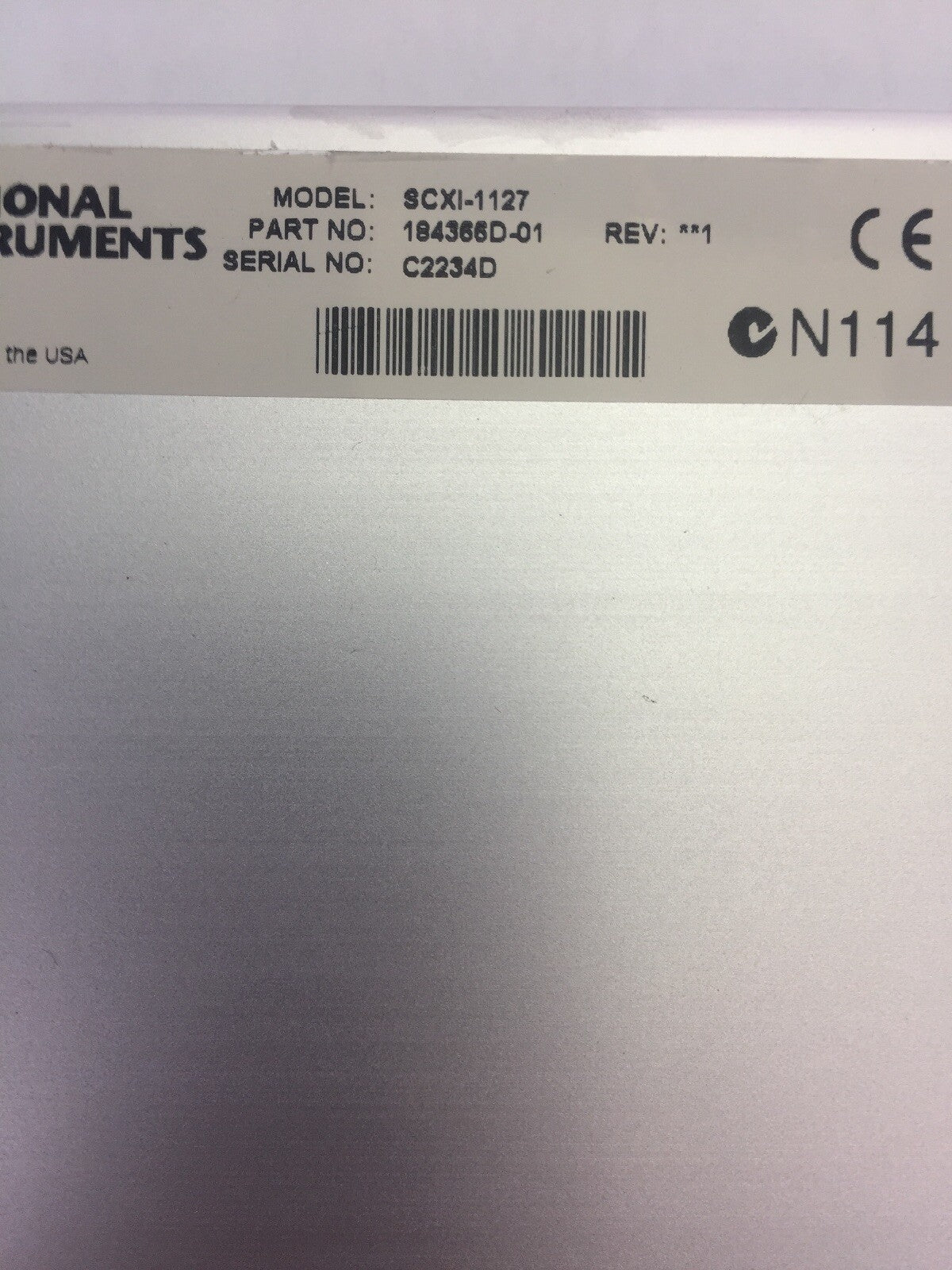 NATIONAL INSTRUMENTS SCXI-1127 32-CHANNEL RELAY MULTIPLEXER/MATRIX 250V REV: **1