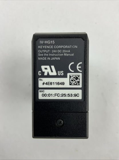 KEYENCE IV-HG15 VISION SENSOR AMPLIFIER 24VDC 20mA