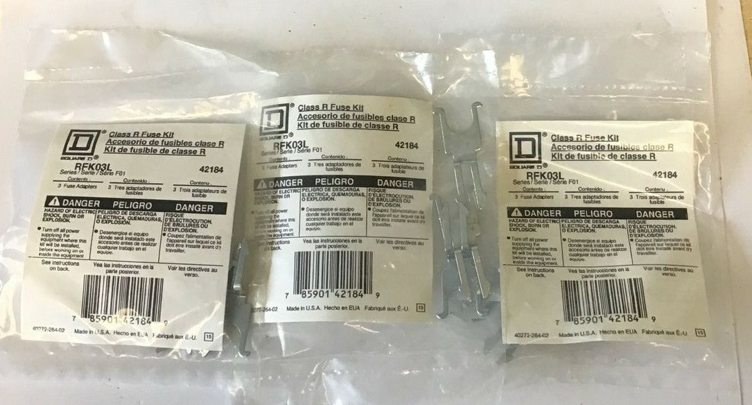 SQUARE D RFK03L CLASS R FUSE KIT SER.F01 ***LOTOF3***