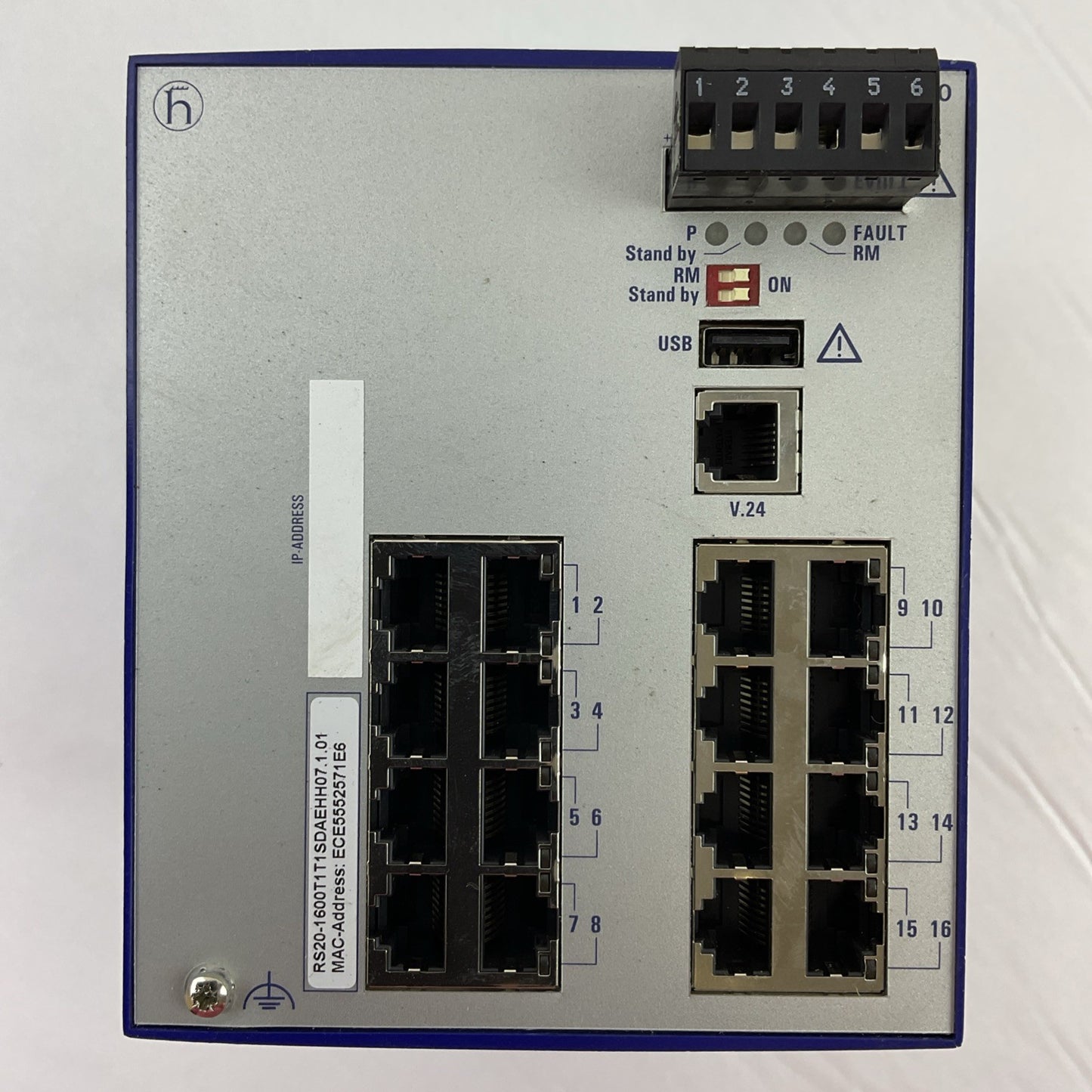 HIRSCHMANN RS20-1600T1T1SDAEHH07.1.01 ETHERNET RAIL SWITCH