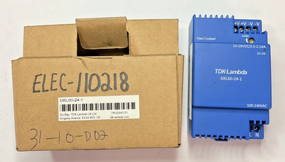 TDK-LAMBDA DRL60-24-1 POWER SUPPLY MODULE 240VAC 28VDC 50/60HZ 60W