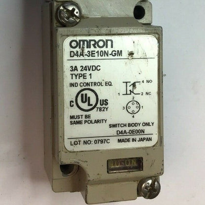 OMRON D4A-3E10N-GM LIMIT SWITCH 3A 24VDC TYPE 1