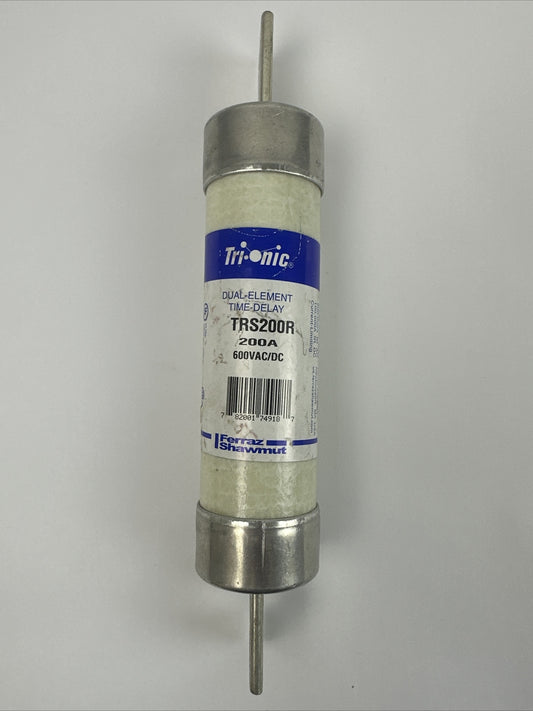 FERRAZ SHAWMUT TRS200R TRI-ONIC DUAL ELEMENT TIME DELAY FUSE 200A 600VAC/DC
