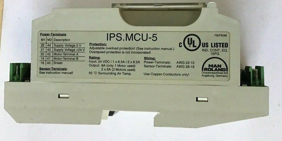 MAN ROLAND IPS.MCU-5 MOTOR CONTROL - 16.86959-0026 - Rev. A