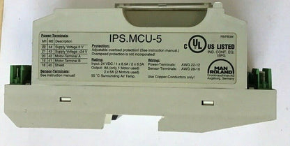 MAN ROLAND IPS.MCU-5 MOTOR CONTROL - 16.86959-0026 - Rev. A