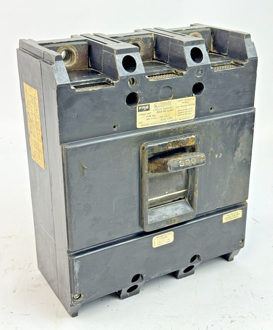 FPE - NJL431300 - MAGNETIC TRIP MOLDED CIRCUIT BREAKER - 300 A, 3 POLE, 480 VAC
