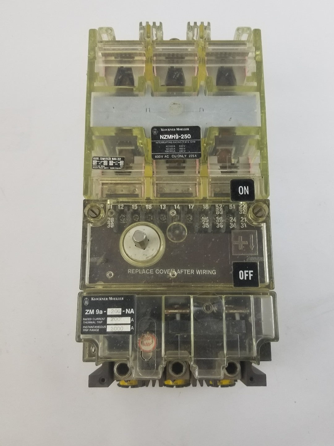 Klockner-Moeller NZM9-250 | ZM9A-200 3 Pole 600 VAC 225A