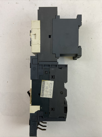 SCHNEIDER GV2ME103/4-6.3A CIRCUIT BREAKER LC1D123BL CONTACTOR COIL 24VDC LAD341