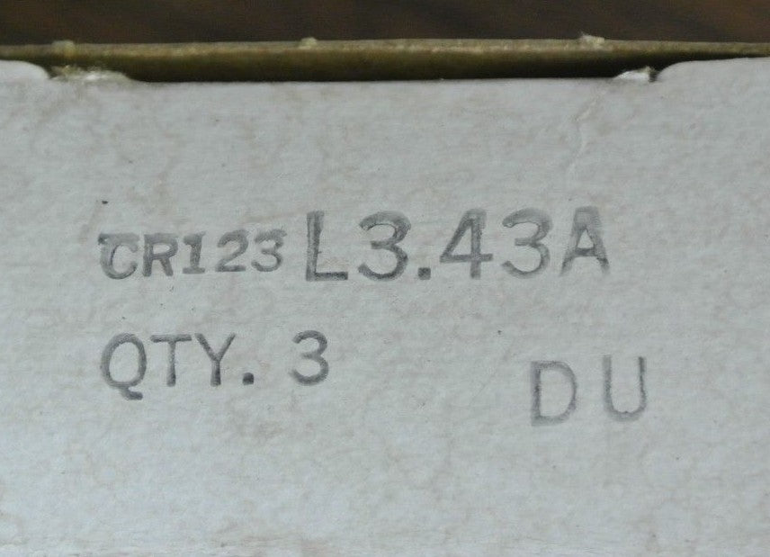 GE L343A / CR123L3.43A THERMAL OVERLOAD HEATER 2.7-2.9A - NEW SURPLUS - BOX of 3