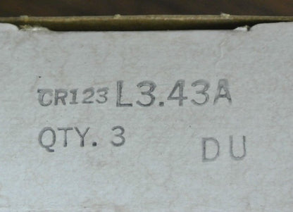 GE L343A / CR123L3.43A THERMAL OVERLOAD HEATER 2.7-2.9A - NEW SURPLUS - BOX of 3