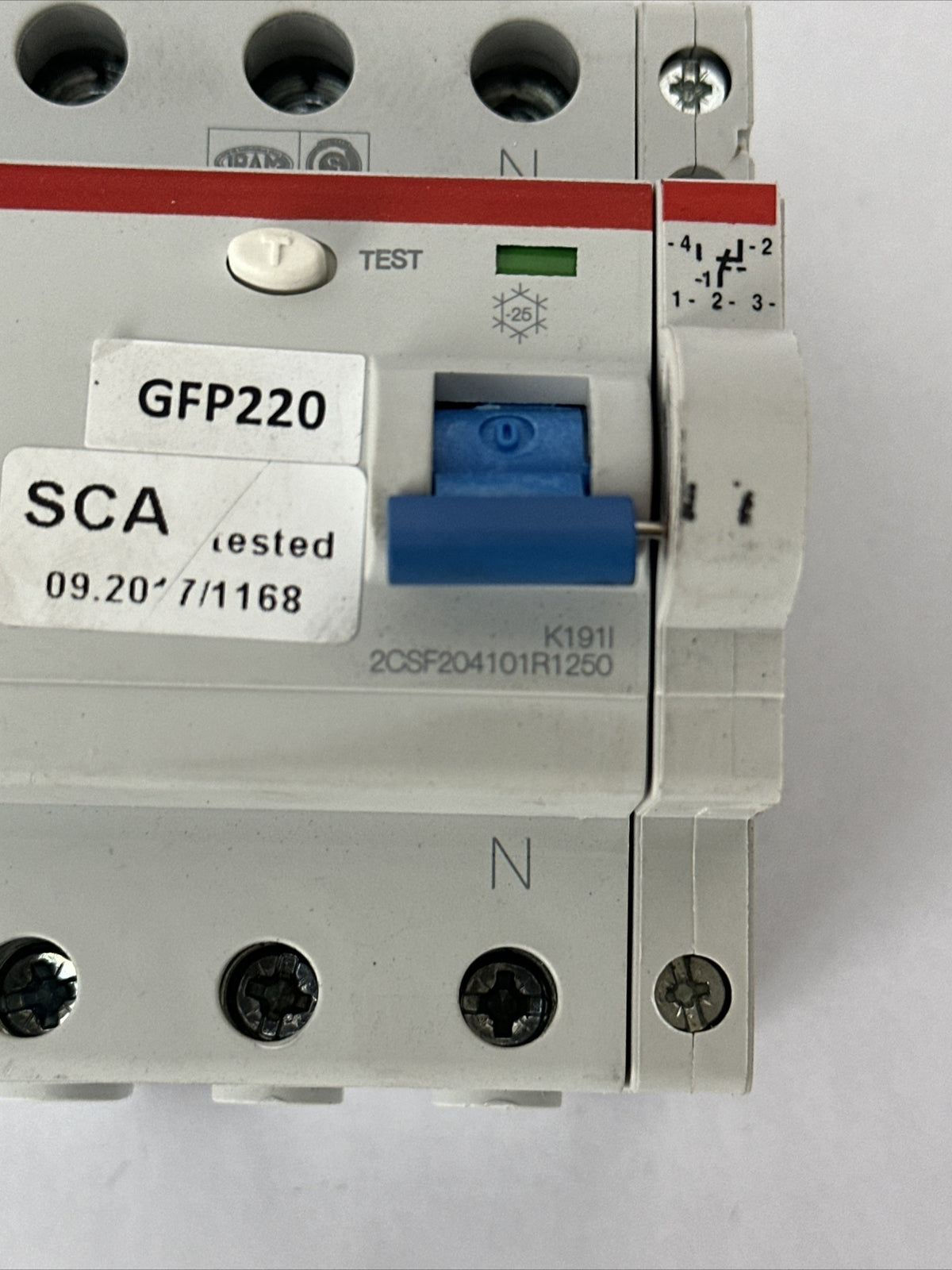 ABB 2CSF204101R1250 GROUND FAULT CURRENT INTERRUPT 25A 2CDS200912R0001