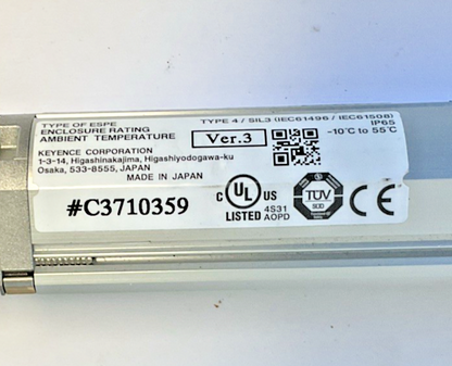 KEYENCE SL-V31F RECIEVER AND TRANSMITTER 24VDC 10.2MS VER.3