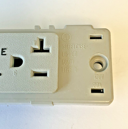 STEELCASE 986833DA20S DUPLEX RECEPTACLES 3LINE 20A BOX OF 6