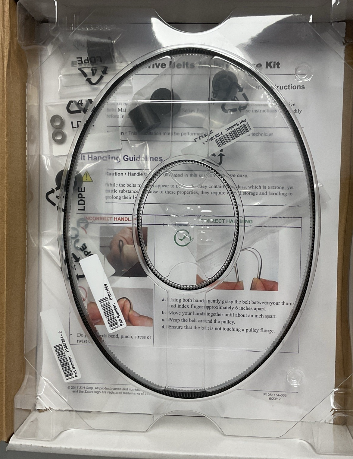 ZEBRA P1046696-146 KIT MEDIA DRIVE BELT