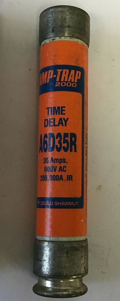 GOULD SHAWMUT A6D35R FUSE 35A 600V TIME DELAY AMP-TRAP 2000 ****LOTOF4****