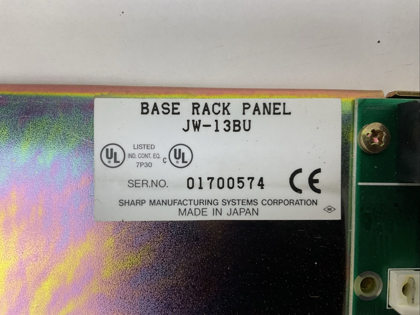 SHARP JW-13BU BASE RACK PANEL
