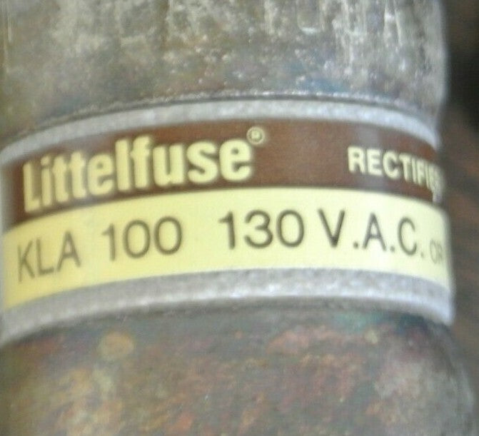 LITTELFUSE KLA100 RECTIFIER FUSE / 100A / 130V / NEW SURPLUS / KLA-100