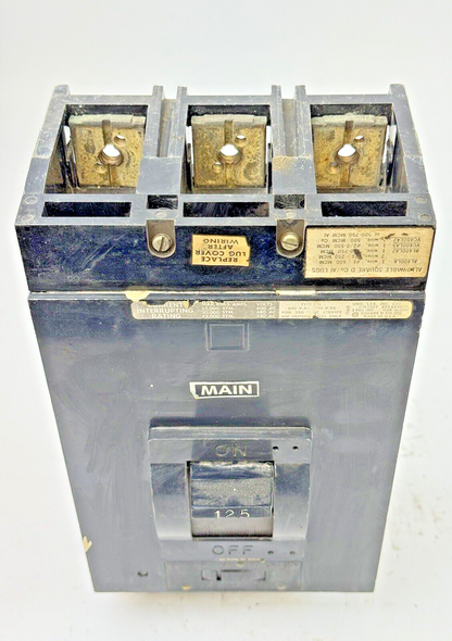 SQUARE D - LAP36125MB -MOLDED CASE CIRCUIT BREAKER- 125 AMP, 3 POLE, 600 VAC