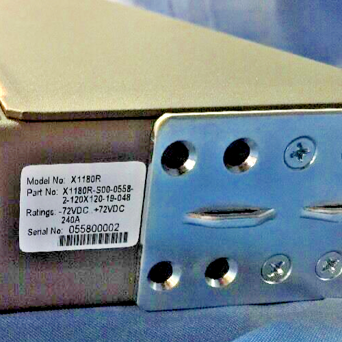 E-T-A X1180R 1U POWER DISTRIBUTION SYSTEM X1180R-500-0558-2-120X120-19-048 72VDC