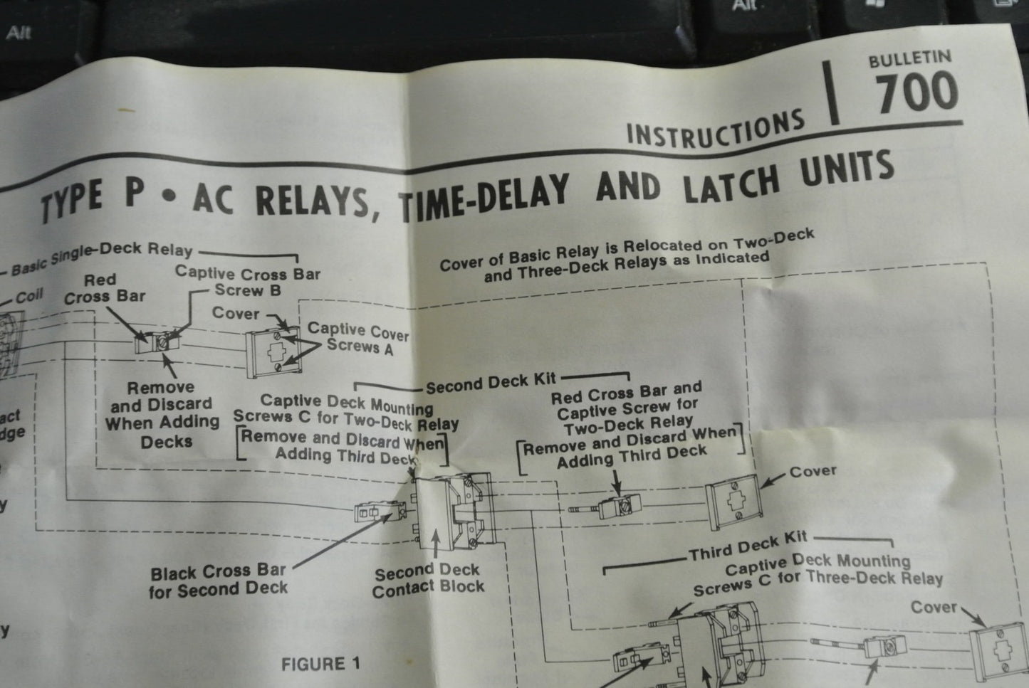 ALLEN-BRADLEY 700-PB40.Ser A TYPE P FIRST ADDER DECK 4 N.O. CONTACTS NEW SURPLUS