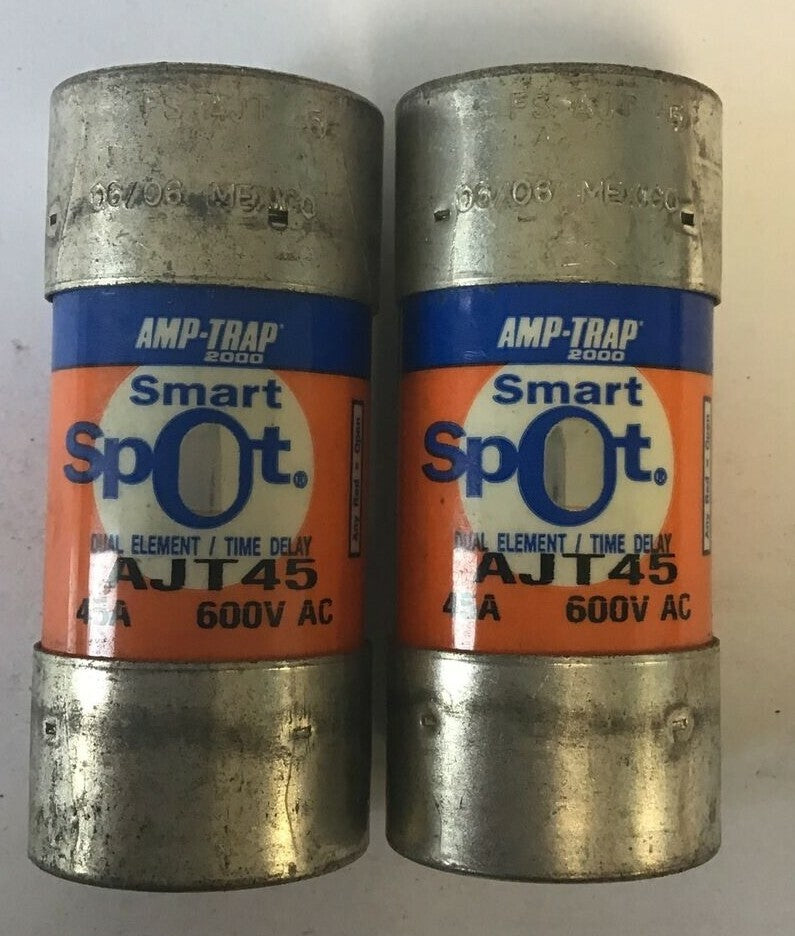 FERRAZ SHAWMUT AJT45 TIME DELAY FUSE 600VAC 45A  CLASS J ***LOTOF2***
