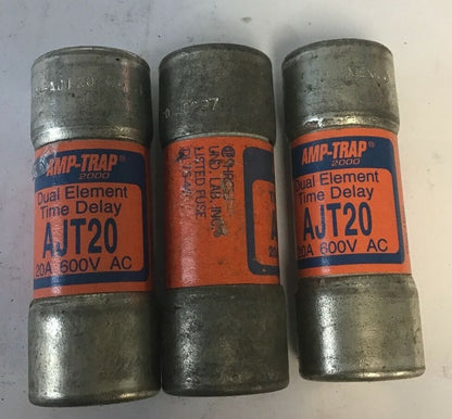 FERRA-SHAWMUT AJT20 AMP-TRAP TIME DELAY 600VAC CLASS J****LOTF3****