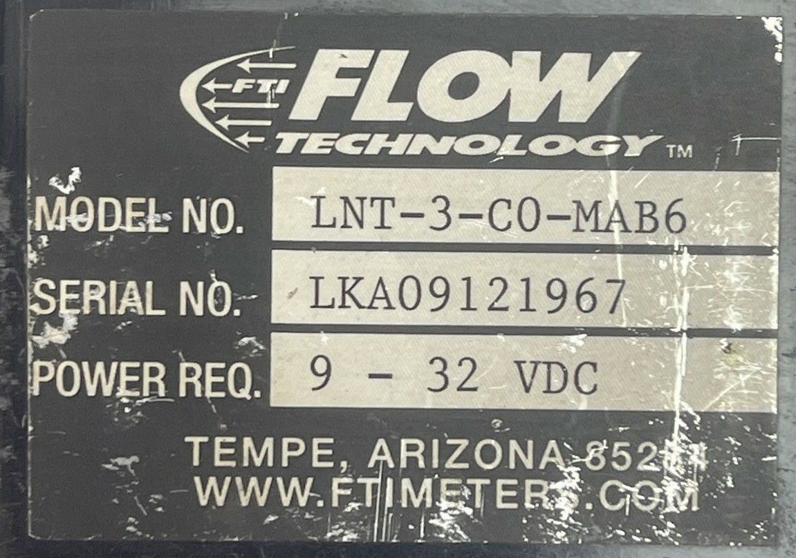 FLOW TECHNOLOGY LNT-3-C0-MAB6 9-32VDC