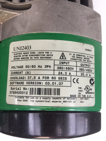 CONTROL TECHNIQUES UNI2403 UNIDRIVE 380/480V