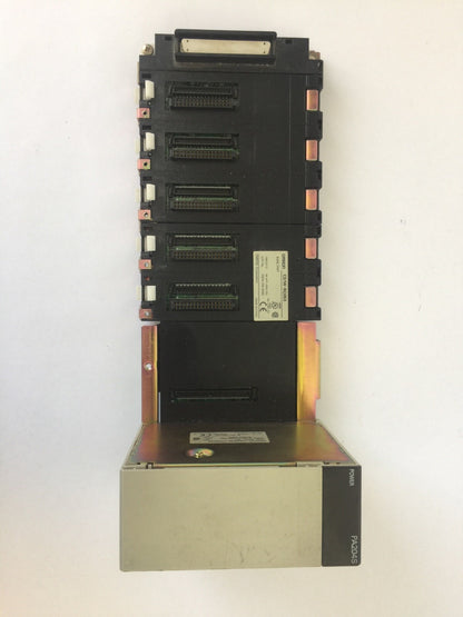 OMRON CS1W-BC053 BASE UNIT W/ C200HW-PA20S POWER SUPPLY 100-120/200-240VAC