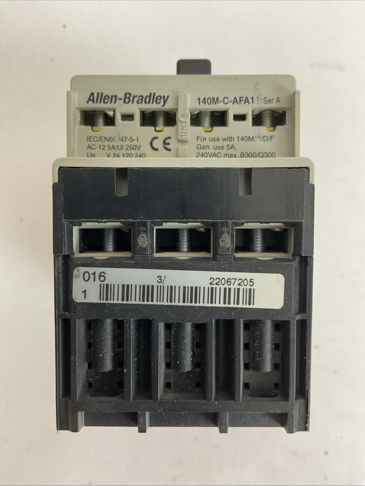 ALLEN BRADLEY 140M-C2E-B40 SER C MOTOR CIRCUIT BREAKER 2.5-4.0A 140M-C-AFA11