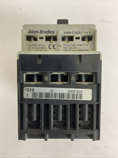 ALLEN BRADLEY 140M-C2E-B40 SER C MOTOR CIRCUIT BREAKER 2.5-4.0A 140M-C-AFA11
