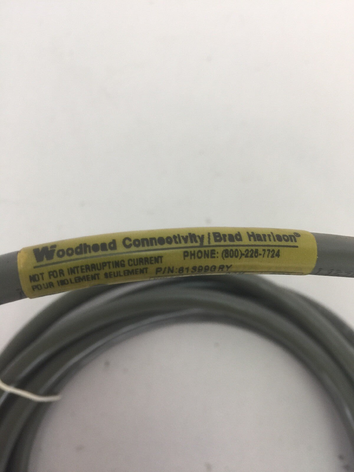 WOODHEAD CONNECTIVITY BRAD HARRISON 61399GRY MINI CHANGE FEMALE CORDSET 300V