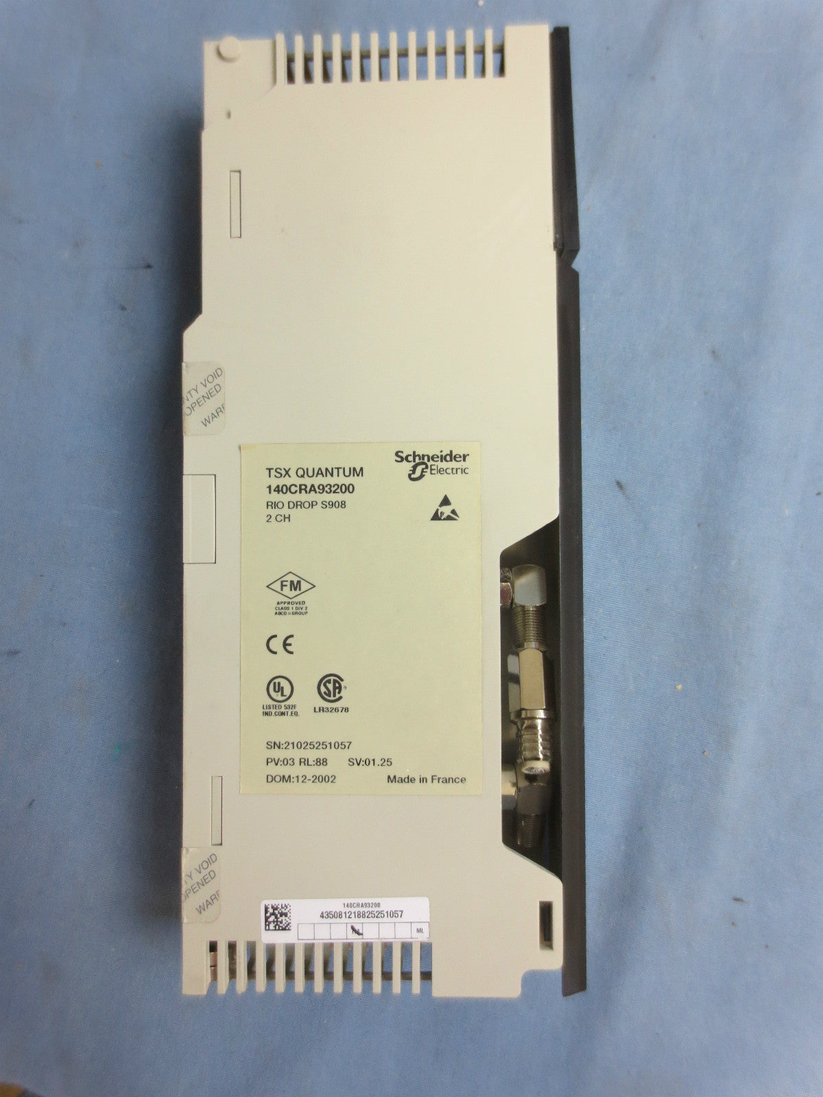 MODICON SCHNEIDER AUTOMATION 140 CRA 932 00 REMOTE I/O DROP MODULE 2 CH