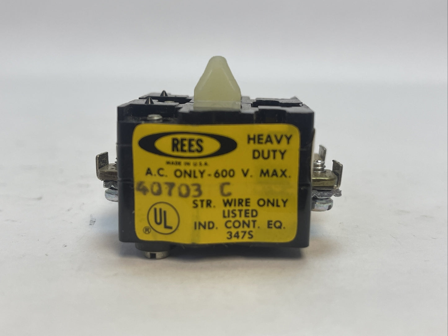 REES 40703C CONTACT BLOCK 600VAC 250VDC HEAVY DUTY (LOT OF 10) 40709-000