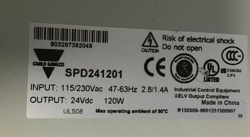 CARLO GAVAZZI SPD2120 AC/DC CONVERTER 24VDC-5A 115/230VAC 47-63HZ 2.8/1.4A 120W