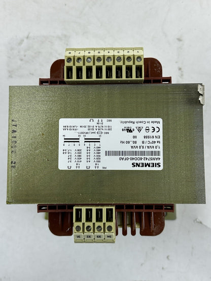 SIEMENS 4AM5742-8DD40-0FA0 1-5 KVA, MULTI TAP PRI. 208-550V SEC. 115V/230V 1PH