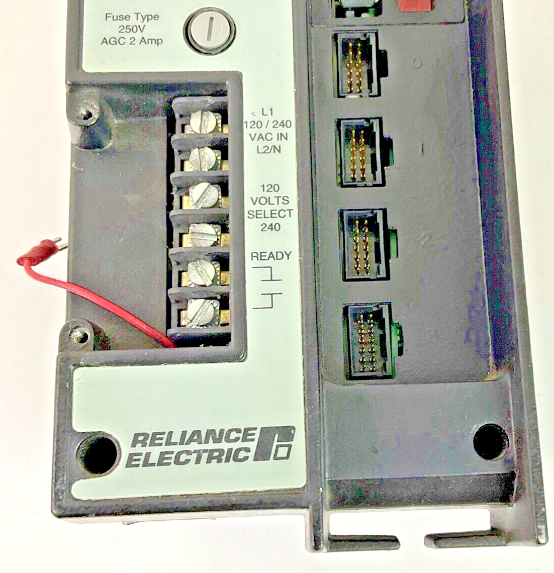 RELIANCE ELECTRIC 57C330C AUTOMAX REMOTE I/O HEAD 250V 120/240VAC 0.5/0.25A